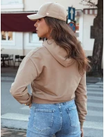 TRENDHOOD dámska mikina s kapucňou svetlohnedá FashionStreet BY1311