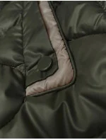 Dámska khaki vesta s ozdobným prešívaním S'West (B8338-11)