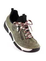 Pohodlné poltopánky Rieker W RKR610 green Pohodlné poltopánky Rieker W RKR610 green