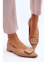 Klasyczne Baleriny Z Ozdobą Beżowe Rivea