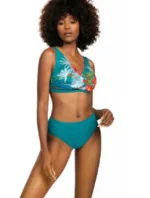 Dámske dvojdielne plavky Bali 8 S690BL8-2 zelená s kvetmi - Self