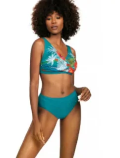 Dámské dvojdílné plavky Bali 8 model 18442868 zelená s květy - Self