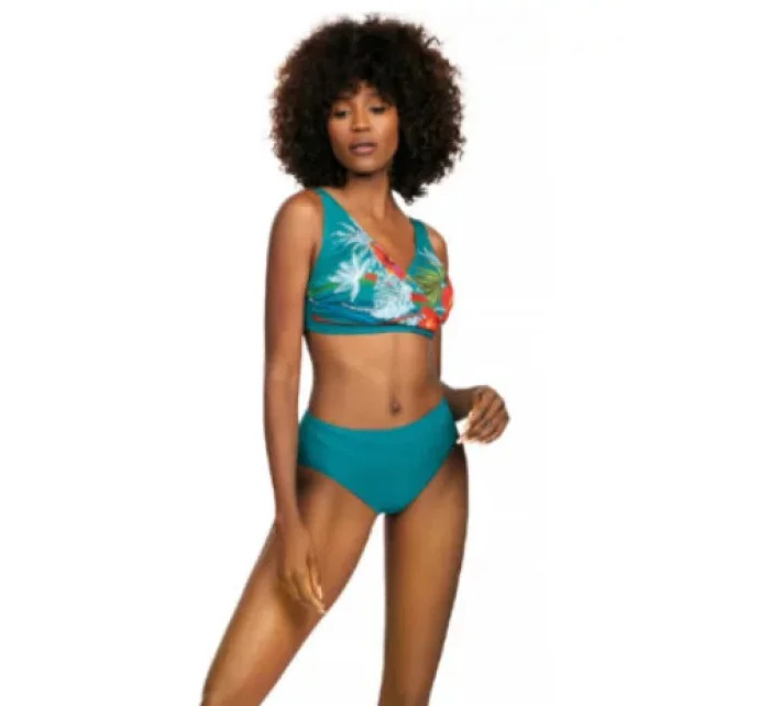 Dámske dvojdielne plavky Bali 8 S690BL8-2 zelená s kvetmi - Self