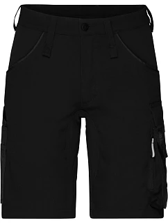 Daiber JN 1811 Pracovné elastické bermudy „Slim Line“ 02.1811 čierna/čierna