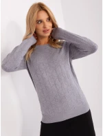 Sweter AT SW model 18900737 szary - FPrice Sweter AT SW model 18900737 szary - FPrice