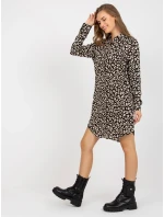 Šaty TO SK 1103 19.01X čierna a béžová