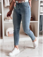 Dámské džínové kalhoty slim fit s páskem modré Dstreet model 21985464 - FashionStreet