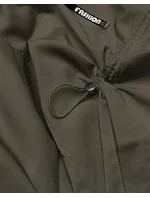 Tenký dámský přehoz přes oblečení v khaki barvě s kapucí model 18013334 - S'WEST