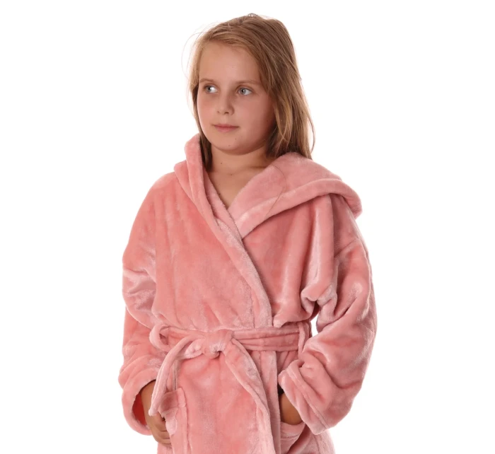 Detský župan Siena s kapucňou 9156 pink pearl - Vestis