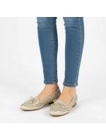 Dámské ažurové boty gold model 22009350 - JEZZI Dámské ažurové boty gold model 22009350 - JEZZI