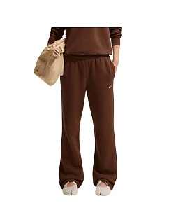 Dámské kalhoty Studio Fleece Medium hnědé,  dámské model 22340087 - NIKE