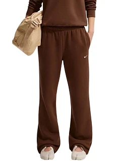 Dámské kalhoty Studio Fleece Medium hnědé,  dámské model 22340087 - NIKE