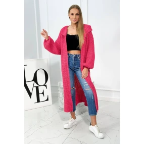 Sveter s mohérom v stojatom golieri fuchsie Sveter s mohérom v stojatom golieri fuchsie