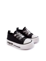 Dětské kožené tenisky BIG STAR model 21594816 Černý a bílý - Big Star Shoes