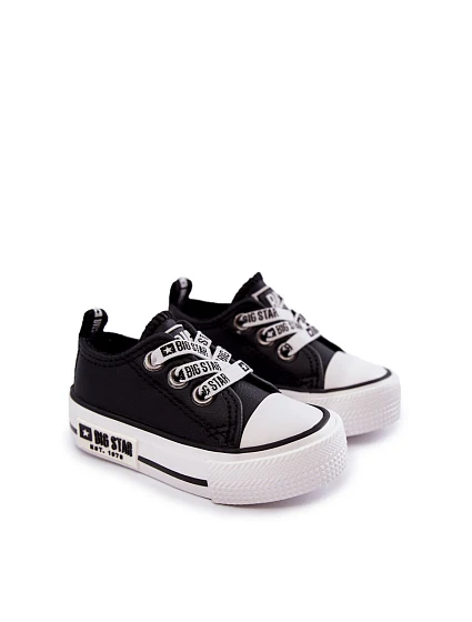 Dětské kožené tenisky BIG STAR model 21594816 Černý a bílý - Big Star Shoes