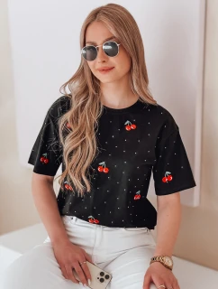 Dámske čerešňové tričko FRUTTIKA black FashionStreet RY2891