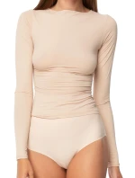 Dámská košilka Simple longsleeve beige - JULIMEX