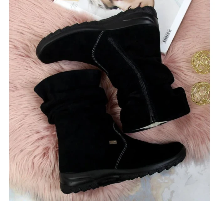 RIEKER W RKR130 zateplené kožené čižmy RIEKER W RKR130 zateplené kožené čižmy