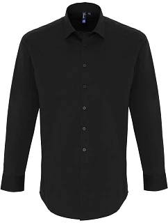 PR 244 Popelínová elastická košile s dl. rukávem model 22477579 black - Premier