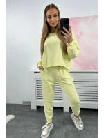 Set 2dielna mikina + nohavice žltá