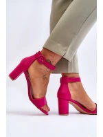 Dámské Sandály Na Podpatku Fuchsie model 21618211 - EVENTO