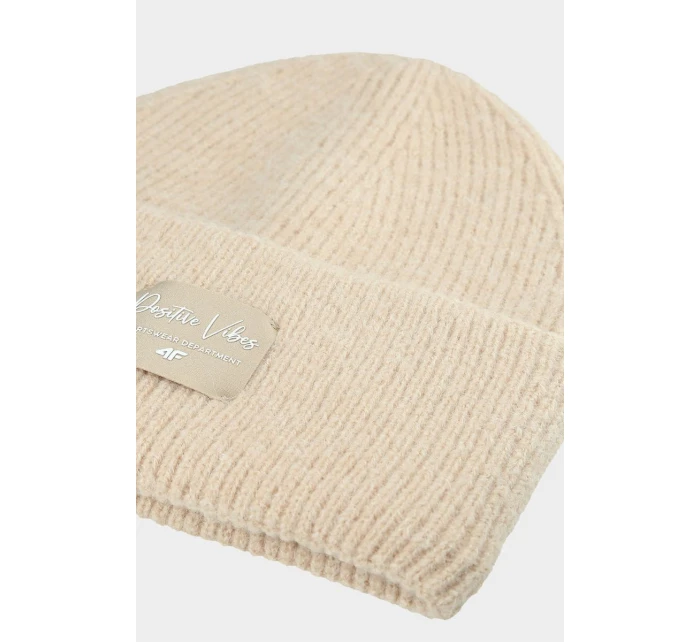 Dziewczęca Czapka Zimowa 4F 4FJWAW24ACAPF415-83S Beżowa