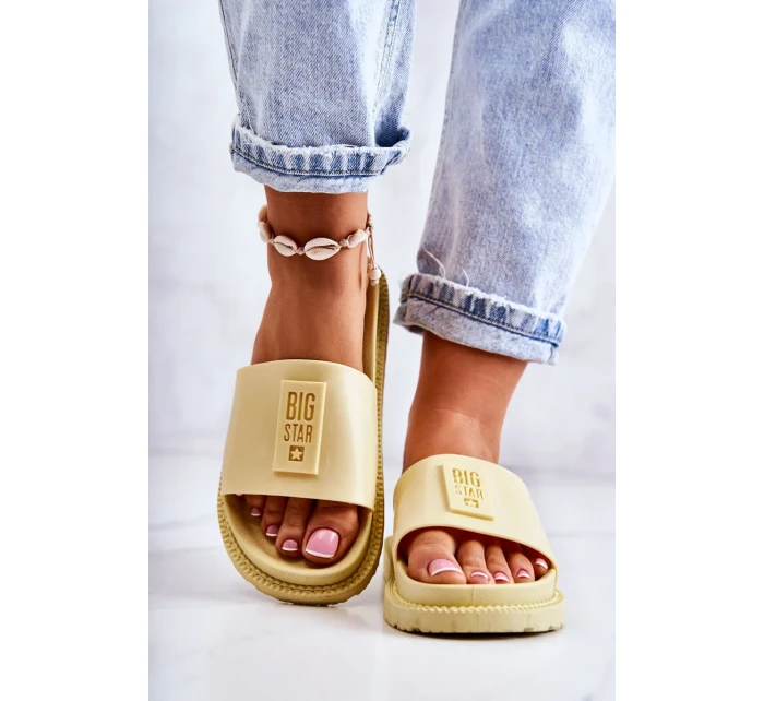 Dámské pantofle Big Star - žluté