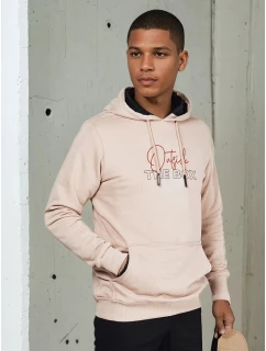 Pánská mikina s kapucí béžová Dstreet model 21976120 - FashionStreet