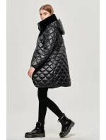 Černá dámská bunda s límcem model 15829746 - Ann Gissy