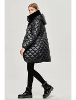 Černá dámská bunda s límcem model 15829746 - Ann Gissy