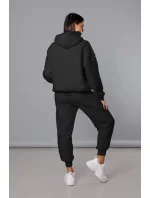 Teplý čierny teplákový dámsky komplet (YP-1104)