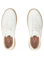 Dámske biele kožené topánky na platforme Filippo DP7543/26