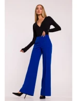 model 21296011 Kalhoty se širokými nohavicemi královská modř - Moe