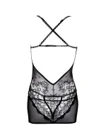 Omorfi Čierna kamizola + tangá + stuha na krk ZADARMO! - Angels Never Sin