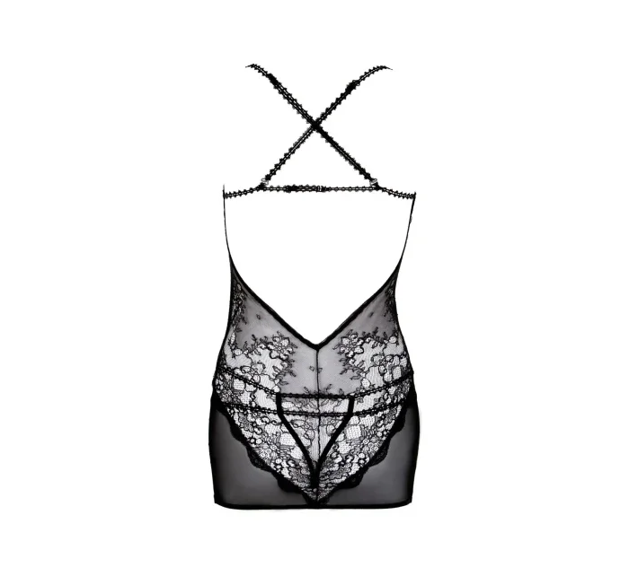 Omorfi Čierna kamizola + tangá + stuha na krk ZADARMO! - Angels Never Sin