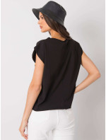 Čierne bavlnené dámske tričko s potlačou