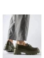 Dámske mokasíny 100-353 Khaki tmavozelená - Solea