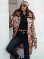 Dámska prešívaná zimná bunda ULTRAWAY s kapucňou hnedá FashionStreet TY4644 Dámska prešívaná zimná bunda ULTRAWAY s kapucňou hnedá FashionStreet TY4644