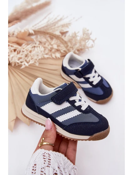 Dětské tenisky Sportovní boty na suchý zip tmavě modré model 21700648 - Boto