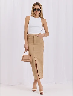 Spódnica HM SD model 22174380 camelowy - FPrice