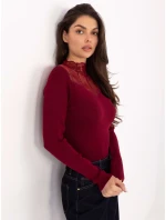 Sweter PM SW model 21771736 bordowy - FPrice Sweter PM SW model 21771736 bordowy - FPrice