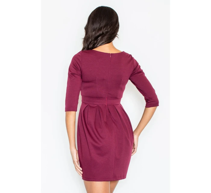 Šaty  bordó  model 18488272 - Figl