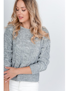 Originálny dámsky sveter - sivý,