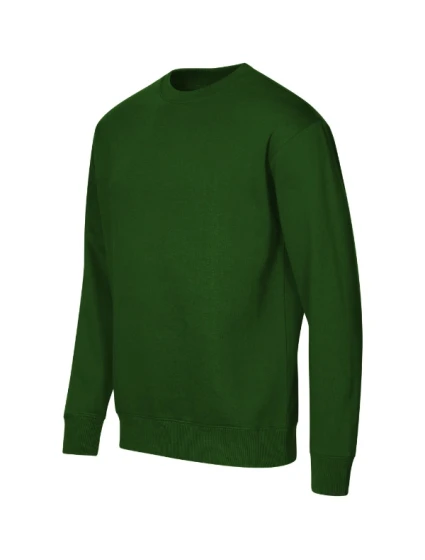 Crew mikina unisex lahvově zelená