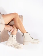 Pohodlné dámske členkové topánky hnedá platforma Pohodlné dámske členkové topánky hnedá platforma