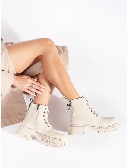 Pohodlné dámske členkové topánky hnedá platforma Pohodlné dámske členkové topánky hnedá platforma