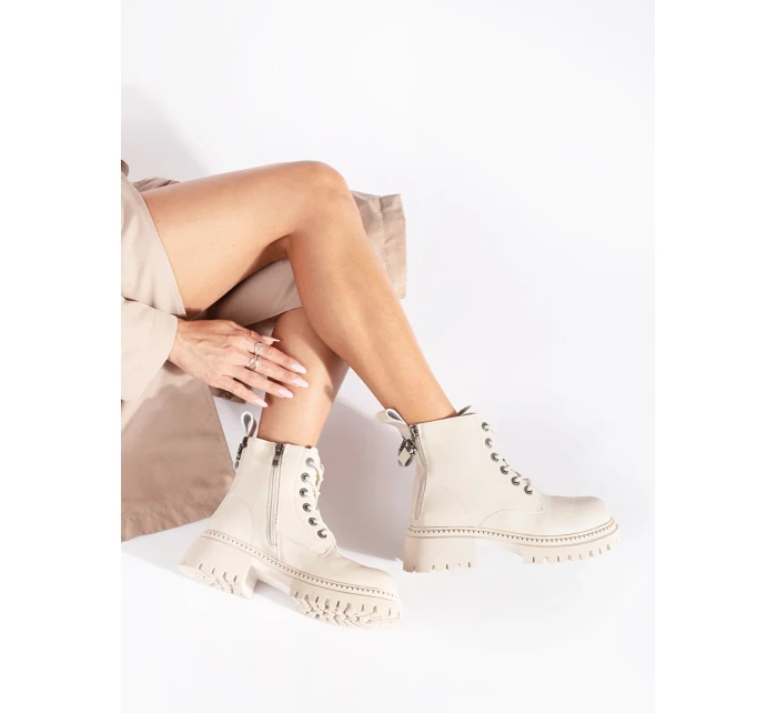 Pohodlné dámske členkové topánky hnedá platforma Pohodlné dámske členkové topánky hnedá platforma