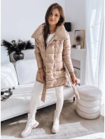 Dámsky prešívaný kabát LONDON PREMIUM camel FashionStreet TY3346