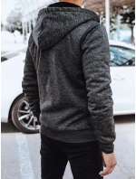 Pánska teplá mikina na zips tmavosivá FashionStreet BX5607 Pánska teplá mikina na zips tmavosivá FashionStreet BX5607