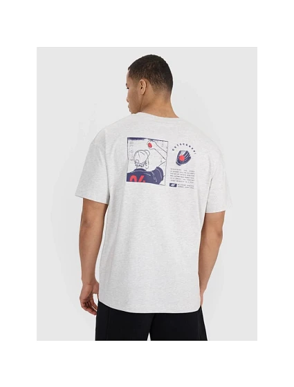 Pánské tričko oversize s potiskem model 21736351 - 4F